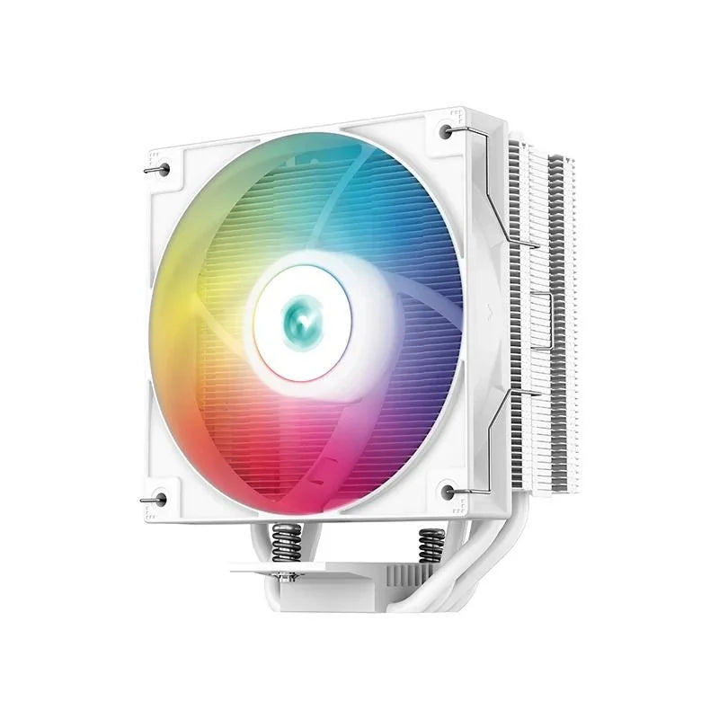 DeepCool AG400 WH ARGB Single Tower 120mm CPU Cooler, 2000 RPM Fan Speed, 75.89 CFM Airflow, ARGB LED, 3.36W Power, ≤31.6 DB(A) Fan Noise, LGA1700/1200/AM5/AM4 White | R-AG400-WHANMC-G-2