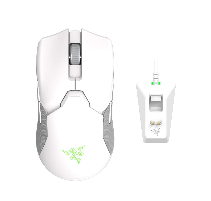 RAZER VIPER ULTIMATE LIGHTWEIGHT WIRELESS GAMING MOUSE & RGB CHARGING DOCK: HYPERSPEED WIRELESS TECHNOLOGY - 20K DPI OPTICAL SENSOR - 74G LIGHTWEIGHT - 70 HR BATTERY - MERCURY WHITE