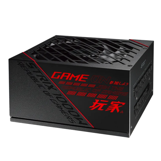 ASUS ROG-STRIX-1000G 80Plus Gold Fully modular Power Supply, Axial-tech fan design, Dual ball fan bearings, 0dB Technology | 90YE00A5-B0NA00 ASUS 1000 STRIX POWER SUPPLY.