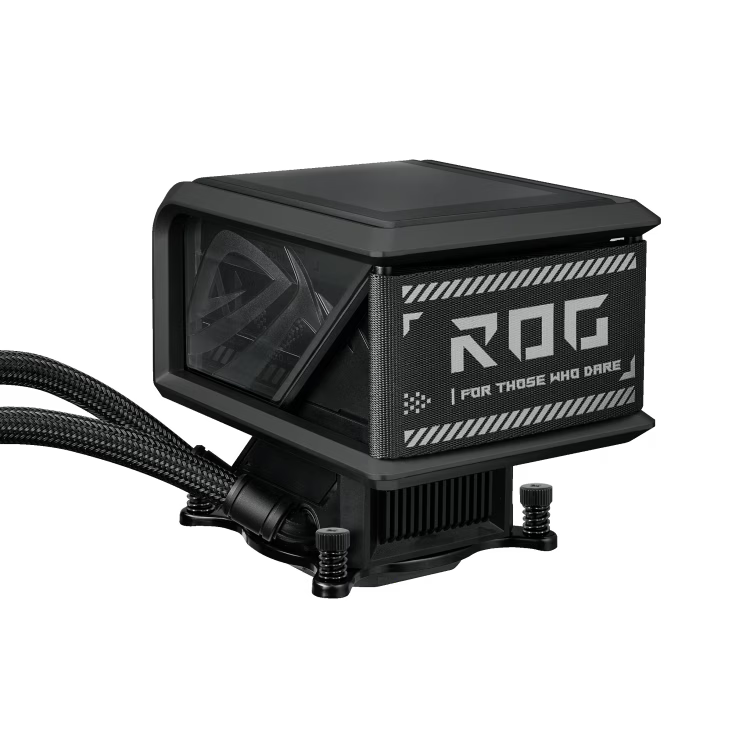 ASUS ROG Ryuo IV SLC 360 ARGB AIO Gaming CPU Liquid Cooler, Curved Screen 6.67-inch 2K AMOLED, Sliding LCD Panel, 3D Visual Effects, 71.44 CFM Fan Air Flow, 36dB(A) Noise, Black | 90RC0151-B0EAY0