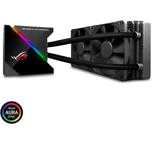 ASUS ROG RYUJIN 240 RGB AIO LIQUID CPU COOLER 240MM RADIATOR (DUAL 120MM 4-PIN NOCTUA IPPC PWM FANS) WITH LIVEDASH OLED PANEL AND FANXPERT CONTROLS - 90RC0030-M0UAY0