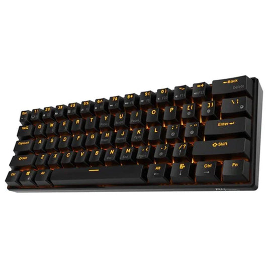 ROYAL KLUDGE RK61 RGB Tri-Mode Wireless Mechanical Keyboard, Blue Switch, Black | RK61SM-BLAC-Q