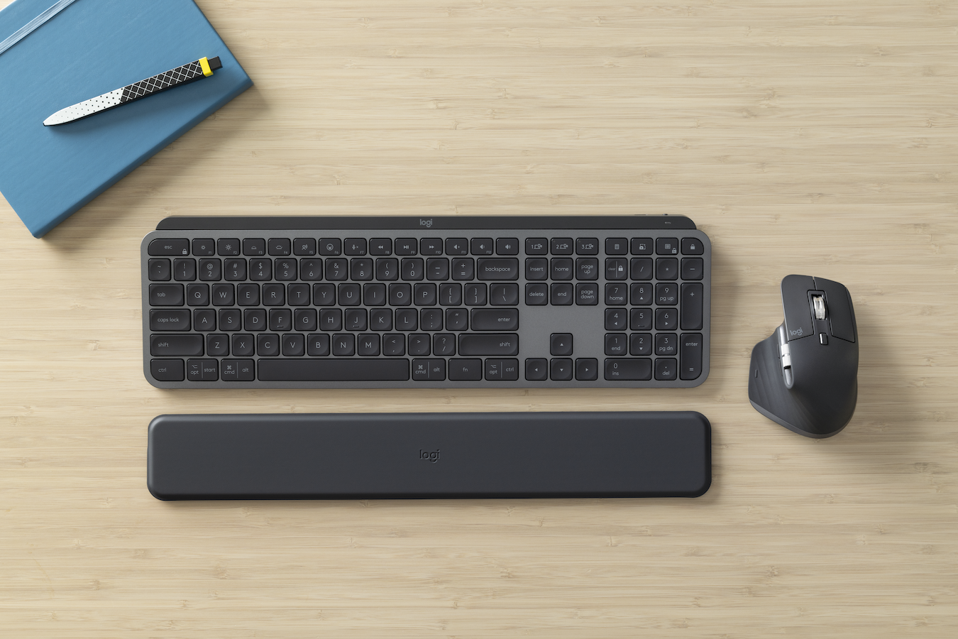 Logitech MX Keys Combo for Business | Gen 2 – MX Keys for Business Keyboard, MX Master 3S for Business Mouse & MX Palm Rest