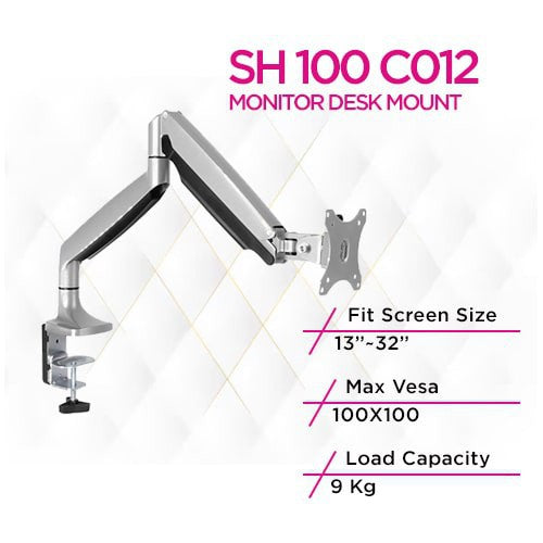Skill Tech SH 100 C012 Premium Single Monitor Ergonomic Arm