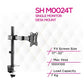 Skill Tech SH M0024T Pole Mount Single-Screen Monitor Mount