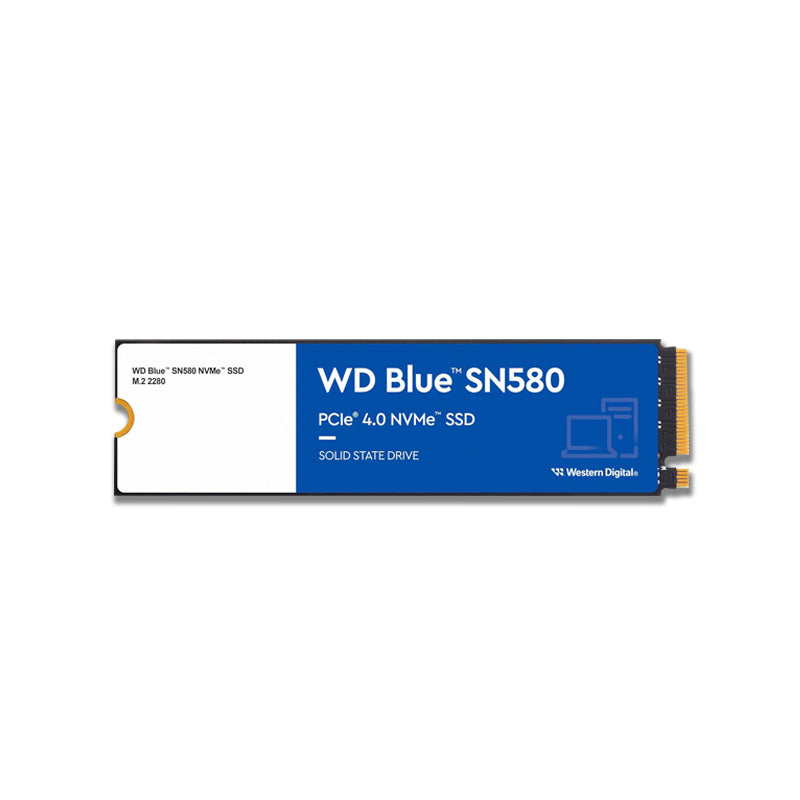 Western Digital 1TB WD Blue SN580 NVMe Internal Solid State Drive SSD - Gen4 x4 PCIe 16Gb/s, M.2 2280, Up to 4,150 MB/s - GC