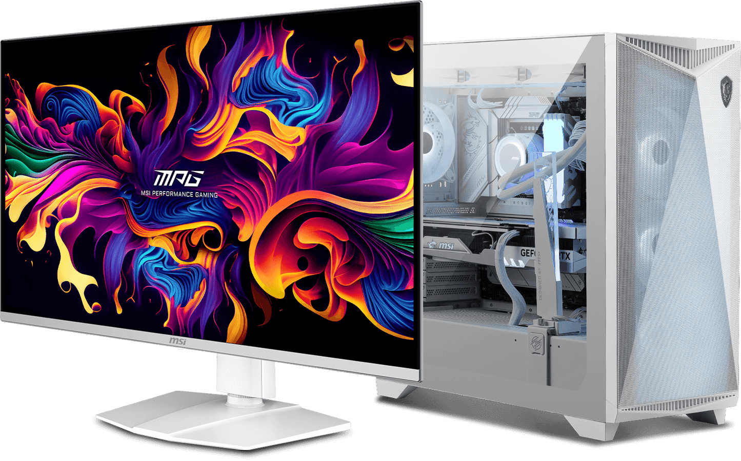 MSI MPG 321URXW QD-OLED White 31.5″ 4K UHD 240Hz Gaming Monitor