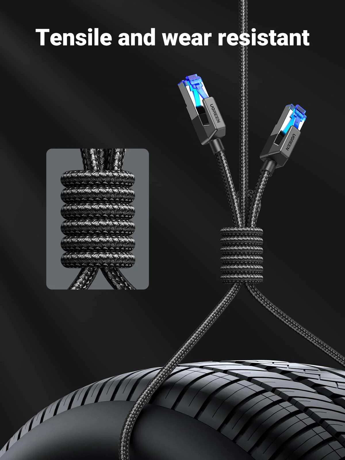 UGREEN Cat 8 Ethernet Cable High-Speed 40Gbps 2000MHz (3 Meter)