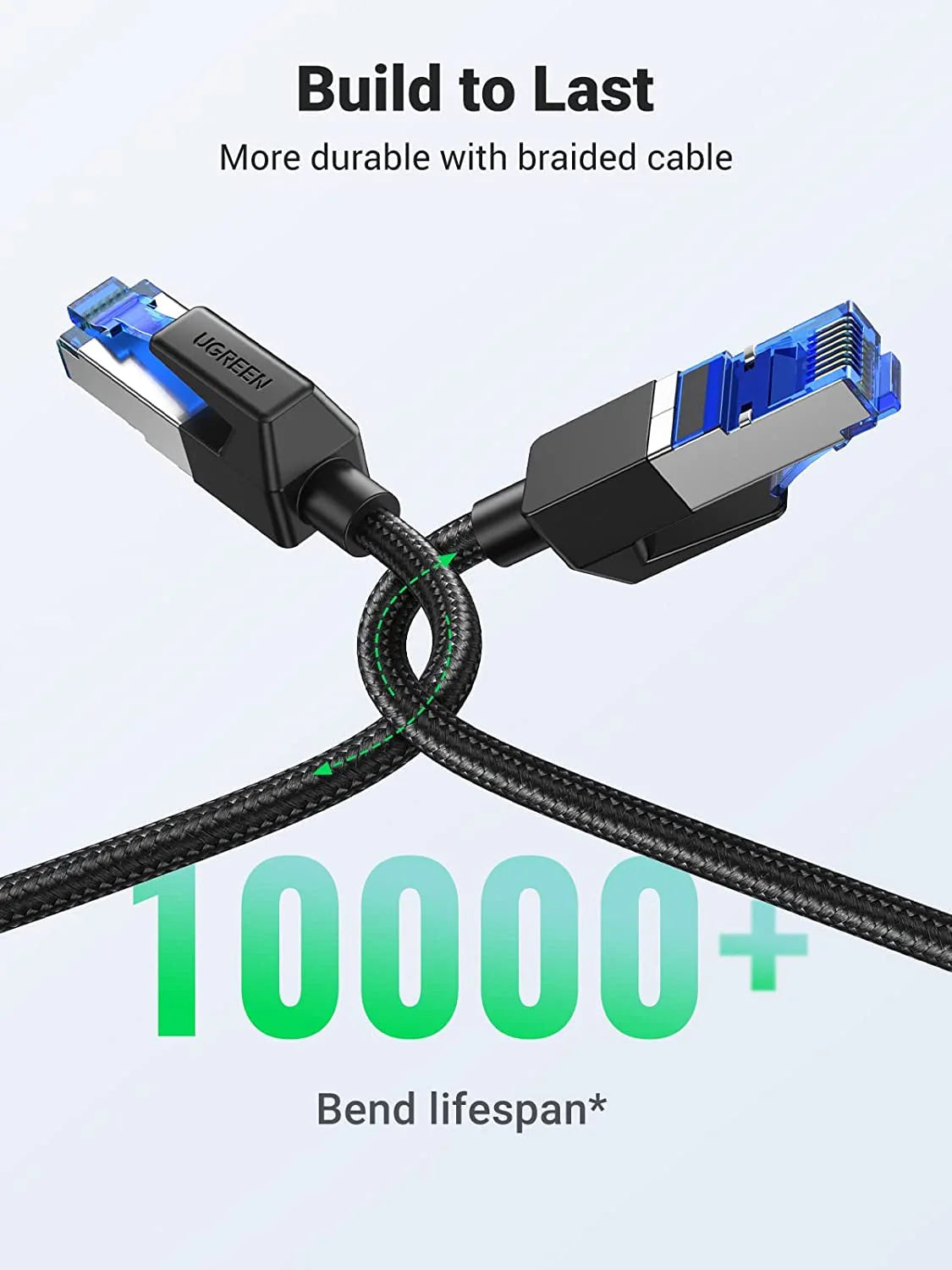 UGREEN Cat 8 Ethernet Cable High-Speed 40Gbps 2000MHz (3 Meter)