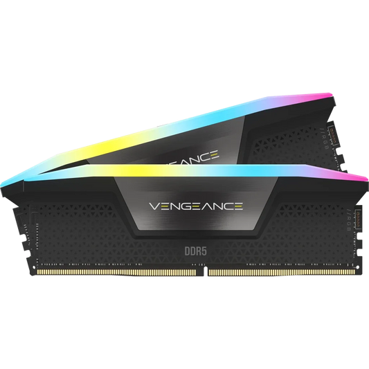 Corsair Vengeance RGB 32GB (2x16GB) DDR5 DRAM 7200MT/s CL34 Memory Kit, 288-Pin, DIMM, Extreme OC PMIC, Intel 700 Series, XMP 3.0, Black-GC