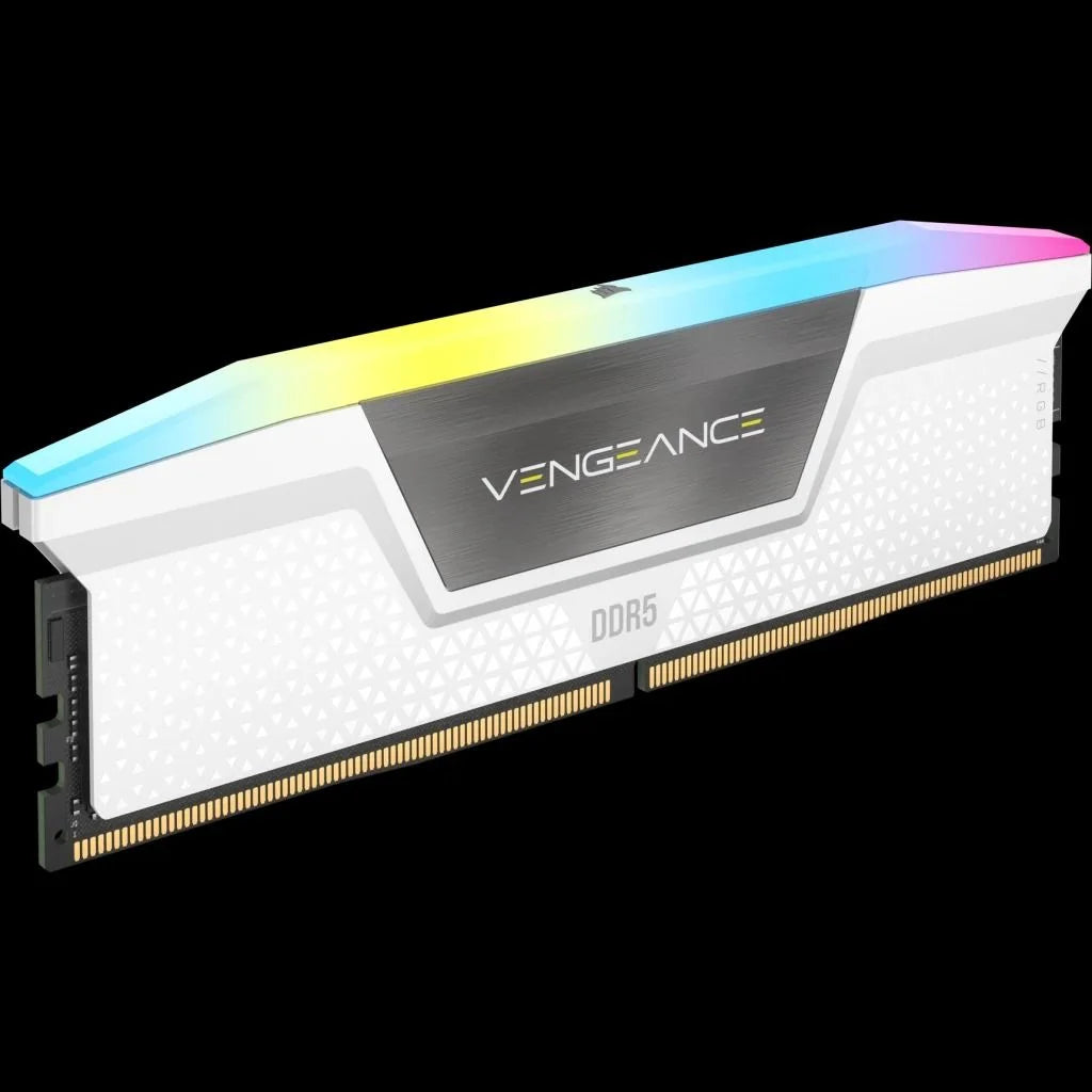 Corsair Vengeance RGB 32GB (2x16GB) DDR5 DRAM 6200MHz C36 Memory Kit,White-GC