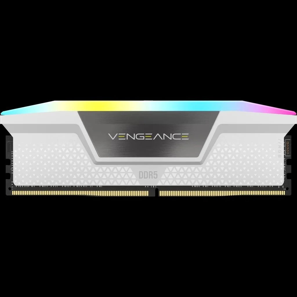 Corsair Vengeance RGB 32GB (2x16GB) DDR5 DRAM 6200MHz C36 Memory Kit,White-GC