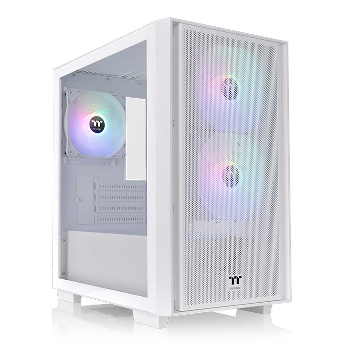 Thermaltake Versa H16 TG ARGB Snow Micro ATX Tower Case, Tempered Glass Side Panel,3 Pre-Installed ARGB Fans-GC