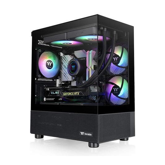Thermaltake View 170 TG ARGB M-ATX Computer Case, 3x 120mm ARGB Lite Pre-Installed Fans, Up to 280mm Radiator & 7x Fan Support, USB 3.0 x2, HD Audio x1 Interfaces, Black.