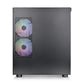 Thermaltake View 170 TG ARGB M-ATX Computer Case, 3x 120mm ARGB Lite Pre-Installed Fans, Up to 280mm Radiator & 7x Fan Support, USB 3.0 x2, HD Audio x1 Interfaces, Black.
