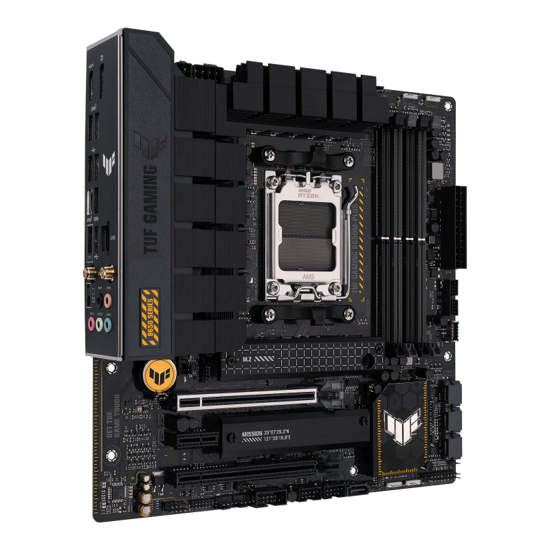 Asus TUF GAMING B650M-PLUS Micro-ATX AMD Motherboard, AM5 Socket, AMD B650 Chipset, 4x 2-Channel DDR5 128GB Max, 2x M.2, 1x PCIe 4.0/3.0 x16, 4x SATA 6Gb/s, 1xHDMI/1xDP | 90MB1BG0-M0EAY0