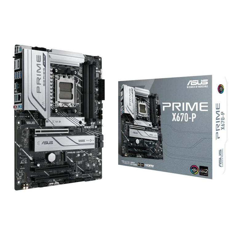 ASUS PRIME X670-P SOCKET AM5 (LGA 1718) RYZEN 7000 ATX MOTHERBOARD(DDR5, 3XM.2 SLOTS, USB 3.2 GEN 2X2 TYPE-C®, USB4® HEADER, AND 2.5GB ETHERNET)