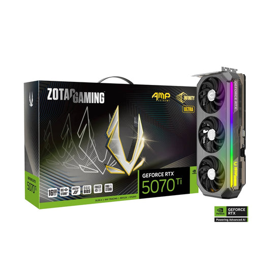 ZOTAC GAMING GeForce RTX 5070 Ti AMP Extreme INFINITY ULTRA,16GB Graphics Card, ZT-B50710BU-10P