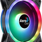 Aerocool Duo 12 PC fan – 120mm Fan with Double Ring RGB LED Lighting and 28 LEDs, Includes a 6-Pin Connector, Curved Blades and Anti-Vibration Pads, ARGB hub Compatible, 1000 RPM, Single Fa