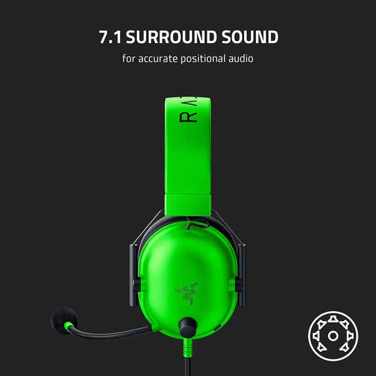 Razer BlackShark V2 X Gaming Headset: 7.1 Surround Sound - 50mm Drivers - Memory Foam - Games Corner