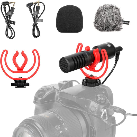 Boya New Camera Super-Cardioid Video Shotgun Condenser Microphone By-Mm1+ With Headphone Monitoring - Games Corner