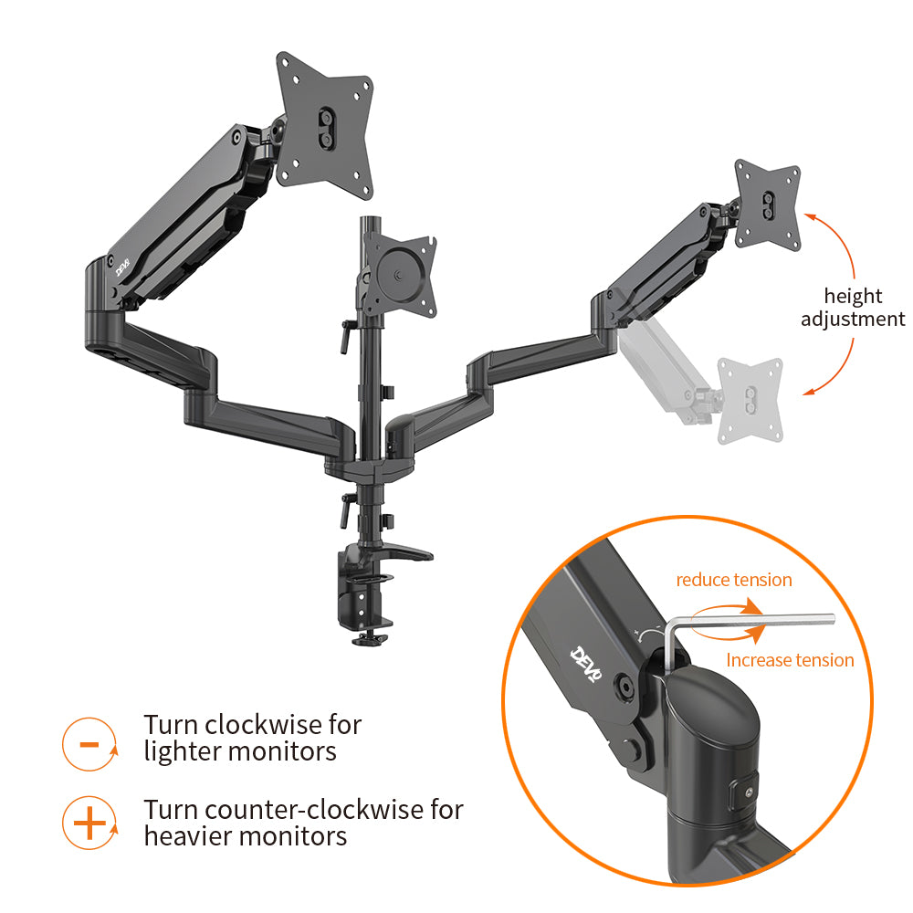 Devo Gaming Monitor Arm - 3 Arms - Games Corner