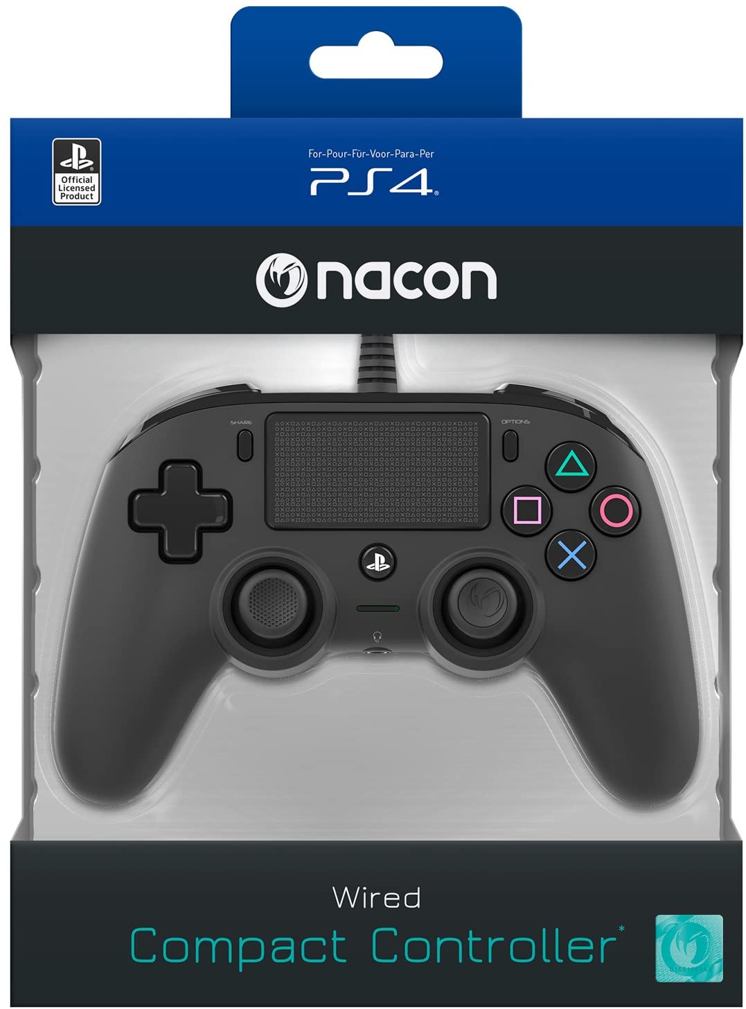 Nacon Wired Compact Controller-black - Games Corner