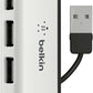 Belkin Travel 4-Port USB 2.0 Hub with Built-In Cable Management (White) - Games Corner