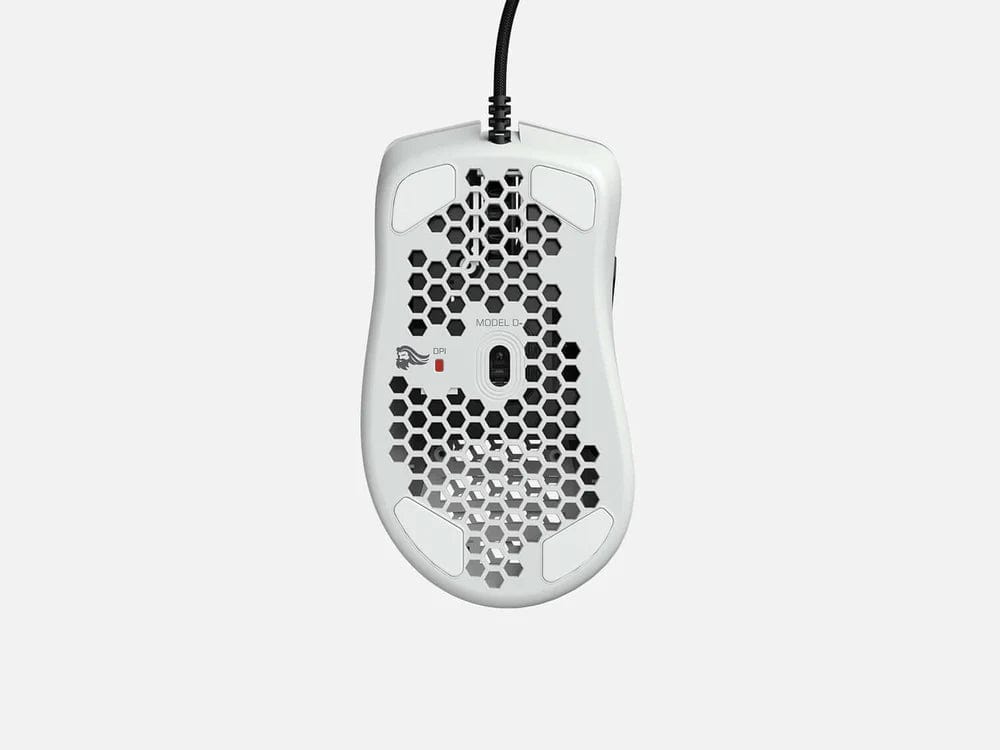 Glorious Gaming Mouse - Glorious Model D- Honeycomb Mouse - Superlight RGB PC Mouse - 61 g - Matte White Wired Mouse - Games Corner