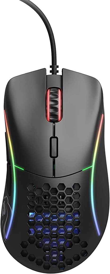 Glorious Gaming Mouse - Glorious Model D Honeycomb Mouse - Superlight RGB PC Mouse - 68 g - Matte Black Wired Mouse - Games Corner