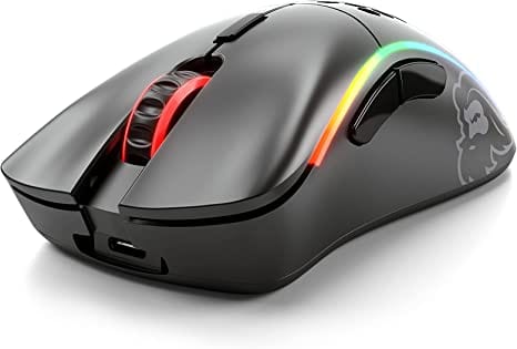 Glorious Model D Wireless Gaming Mouse - RGB Mouse Wireless - 69 g Superlight Mouse - Ergonomic Computer Mouse - Honeycomb Mouse (Matte Black) - Games Corner