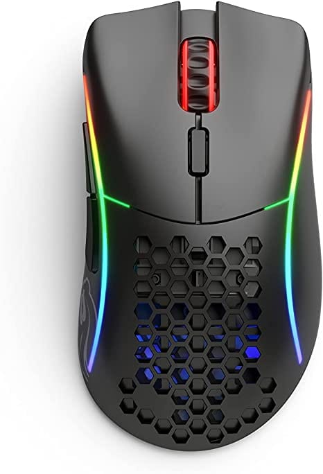 Glorious Model D Wireless Gaming Mouse - RGB Mouse Wireless - 69 g Superlight Mouse - Ergonomic Computer Mouse - Honeycomb Mouse (Matte Black) - Games Corner