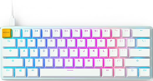 Glorious PC Gaming Race GMMK Compact White Ice Edition - Gateron-Brown, US-Layout - Games Corner