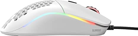 Glorious PC Gaming Race Model O Gaming-Mouse - White, Matt - Games Corner