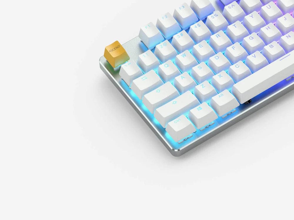 GMMK Full Size White Ice Edition - Gateron Brown, US Layout - Games Corner