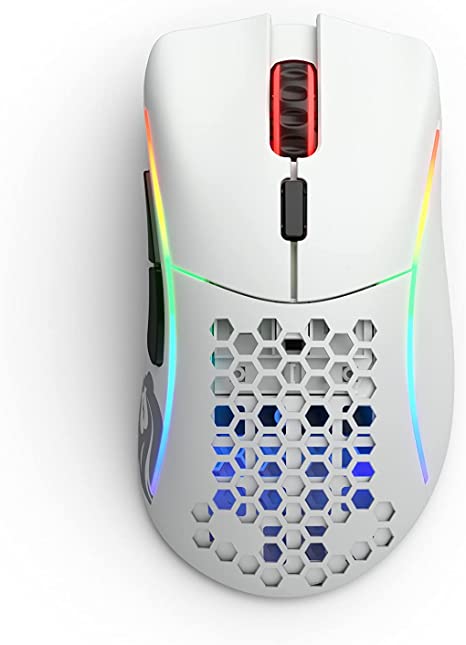 Model D Wireless Minus White Gaming Mouse -  PC Accessories (Matte White Mouse) - Games Corner