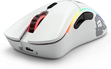 Model D Wireless Minus White Gaming Mouse -  PC Accessories (Matte White Mouse) - Games Corner