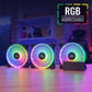 Duo 12 Pro 12CM ARGB FANS x 3 | H66F HUB x 1 | REMOTE CONTROL x 1 - Games Corner