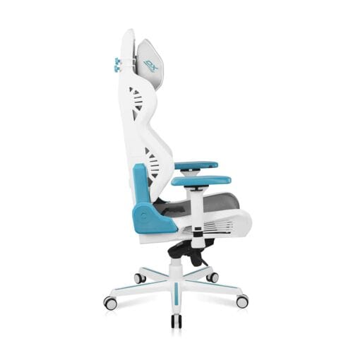 DXRacer AIR Mesh D7200 Ultra-Breathable Gaming Chair - White & Cyan | AIR-RIS-WQ.G-B3 - Games Corner