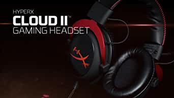 HyperX Cloud II - Gaming Headset, 7.1 Surround Sound, Memory Foam Ear Pads,Works with PC, PS5, PS4, Xbox Series X|S, Xbox One – Red - Games Corner