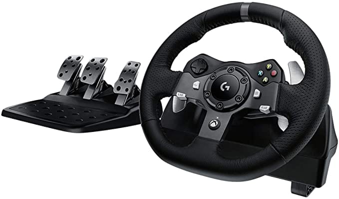 Logitech G920 Driving Force Racing Wheel and Floor Pedals, for Xbox Series X|S, Xbox One, PC, Mac - Black - Games Corner