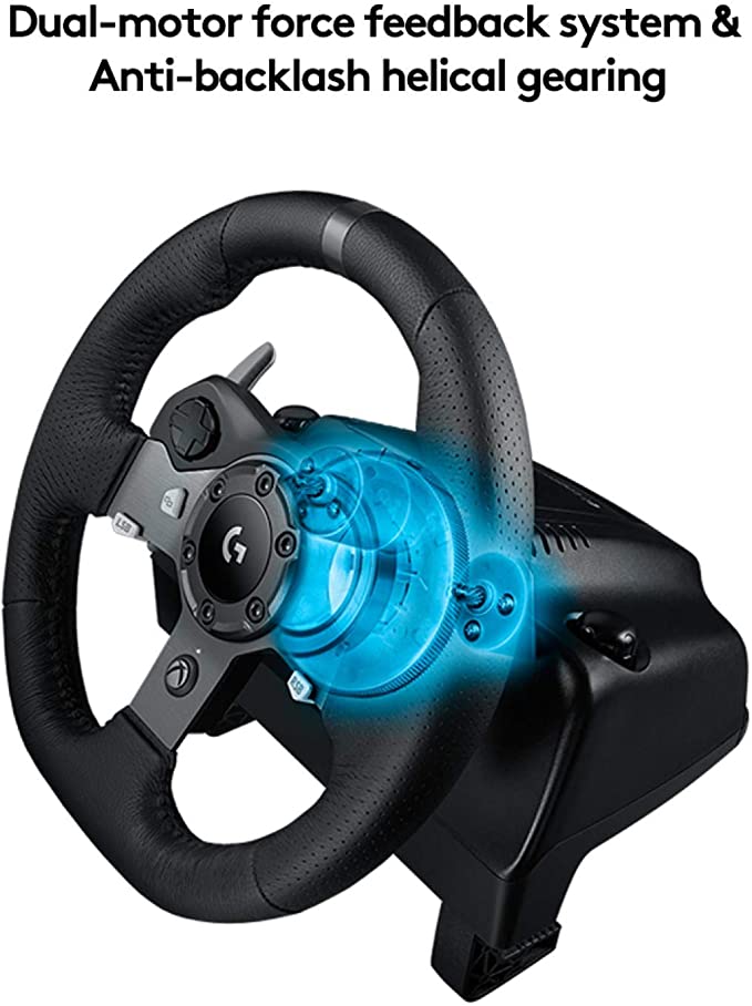 Logitech G920 Driving Force Racing Wheel and Floor Pedals, for Xbox Series X|S, Xbox One, PC, Mac - Black - Games Corner