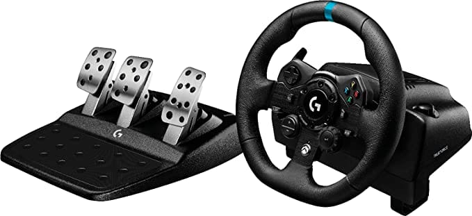 Logitech G Logitech G923 Racing Wheel and Pedals, TRUEFORCE Force Feedback,  Real Leather Driving Force Shifter - Xbox X|S, Xbox One, PC, Mac - Black