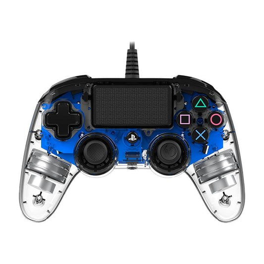 Nacon Wired compact Controller PS4 - Clear Blue - Games Corner