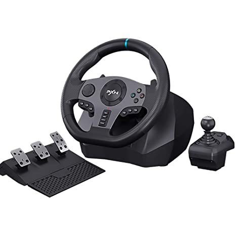 PXN V9 Steering Wheel,  for PC,Xbox One,Nintendo Switch,PS3,PS4,Xbox Series S/X - Games Corner