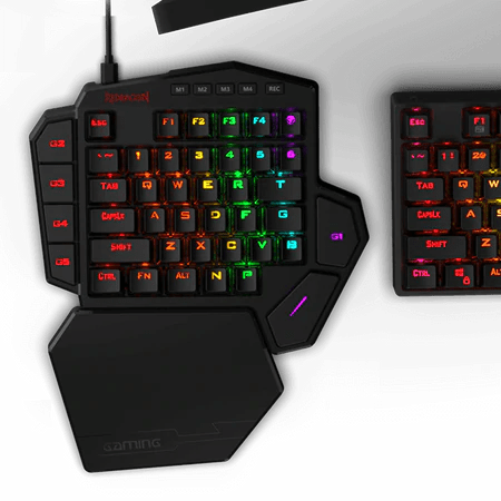 Redragon K585 DITI One-Handed RGB Mechanical Gaming Keyboard, Brown Switches - Games Corner