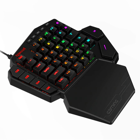 Redragon K585 DITI One-Handed RGB Mechanical Gaming Keyboard, Brown Switches - Games Corner