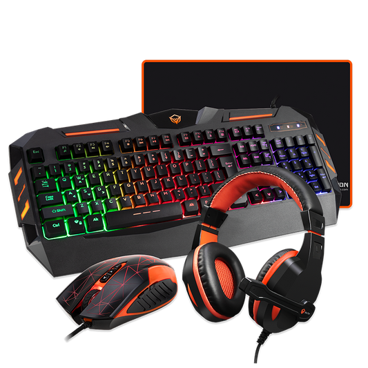 Backlit Gaming Combo Kits 4 in 1 Gaming Keyboard Mouse and Headset Bundle with Mouse Pad - Games Corner