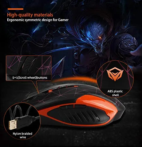 Backlit Gaming Combo Kits 4 in 1 Gaming Keyboard Mouse and Headset Bundle with Mouse Pad - Games Corner