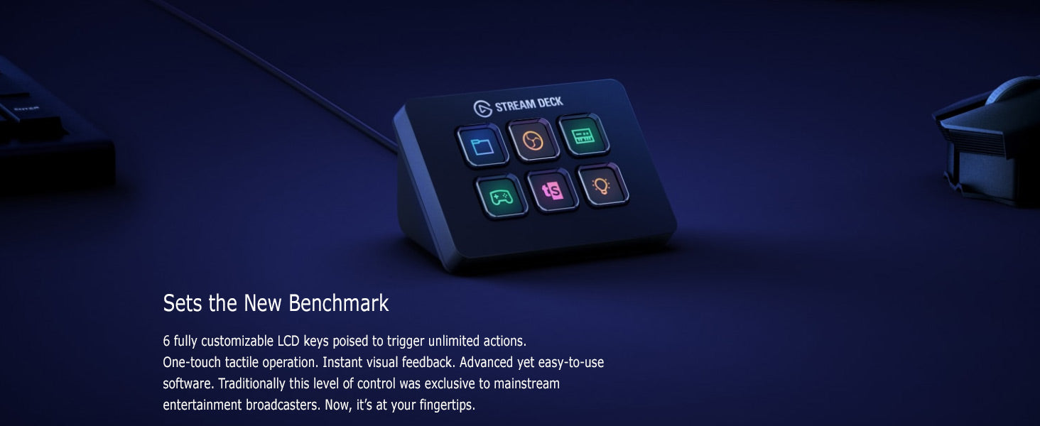 Elgato Stream Deck Mini - Live Content Creation Controller with 6 customizable LCD keys, for Windows 10 and macOS 10.11 or later & Wave Pop Filter: Anti-Plosive Noise Shield Eliminates Pops a